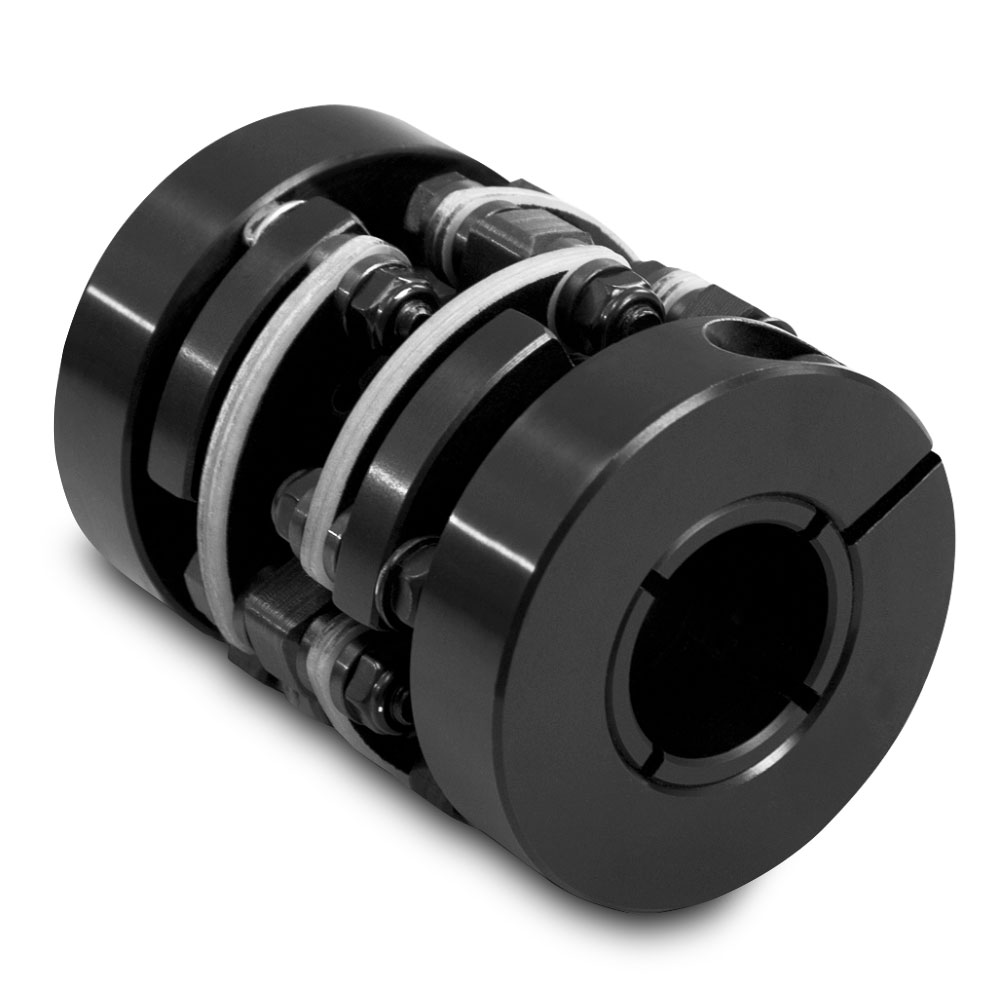 Multi-hub coupling machined from steel and finished with Tru Temp mid-temperature Black Oxide